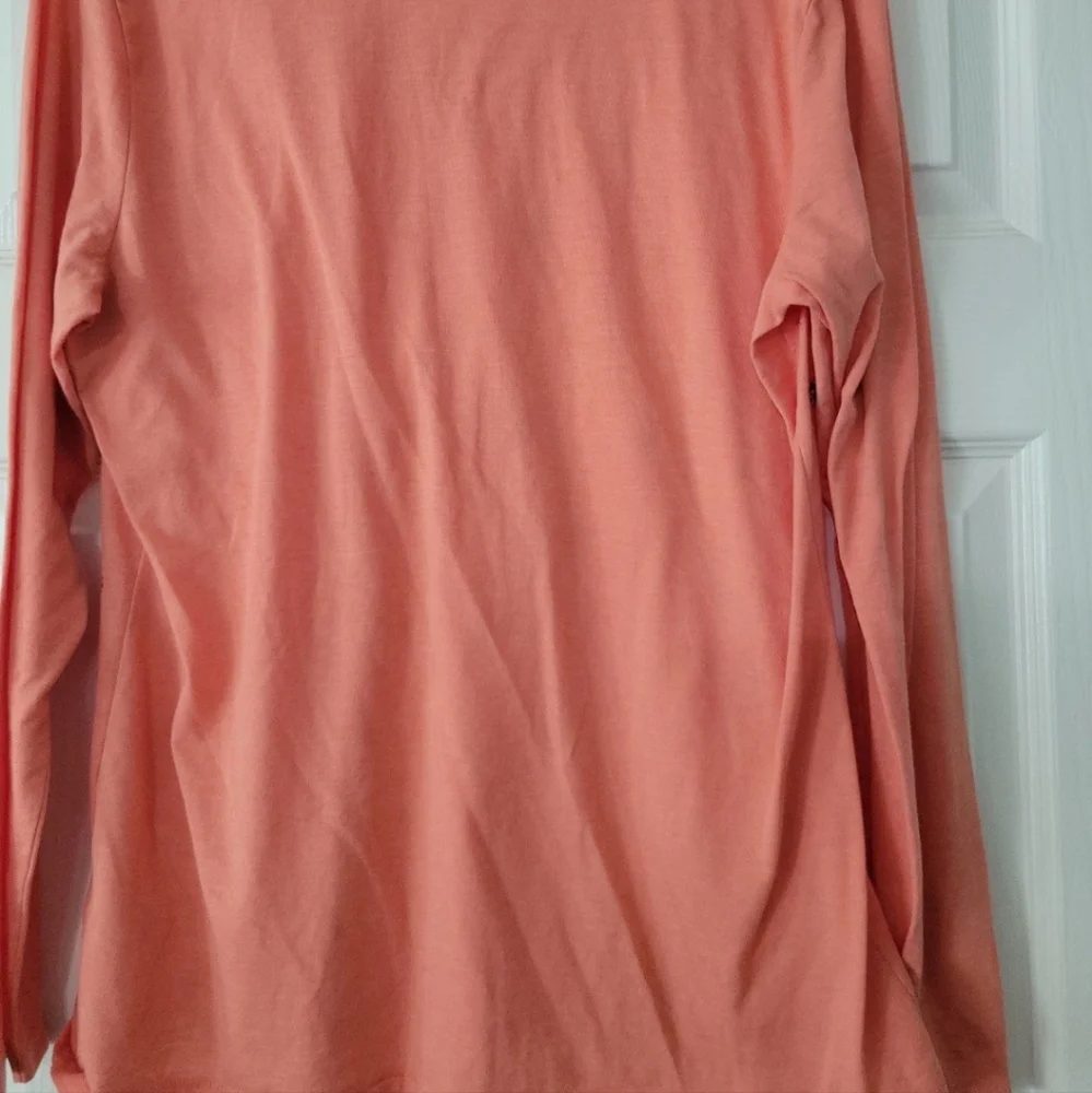 Life Is Good Peach Long Sleeve Tee with Ladybug Print - Picture 4 of 4